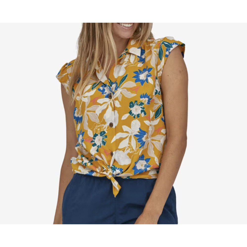 Patagonia Pataloha Yellow Floral Short Sleeve Tee
